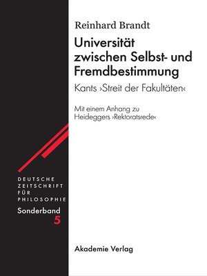 cover image of Universität zwischen Selbst- und Fremdbestimmung
